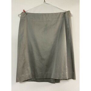 Ann Taylor Petite Size 6P Pencil Skirt Silver Fully Lined